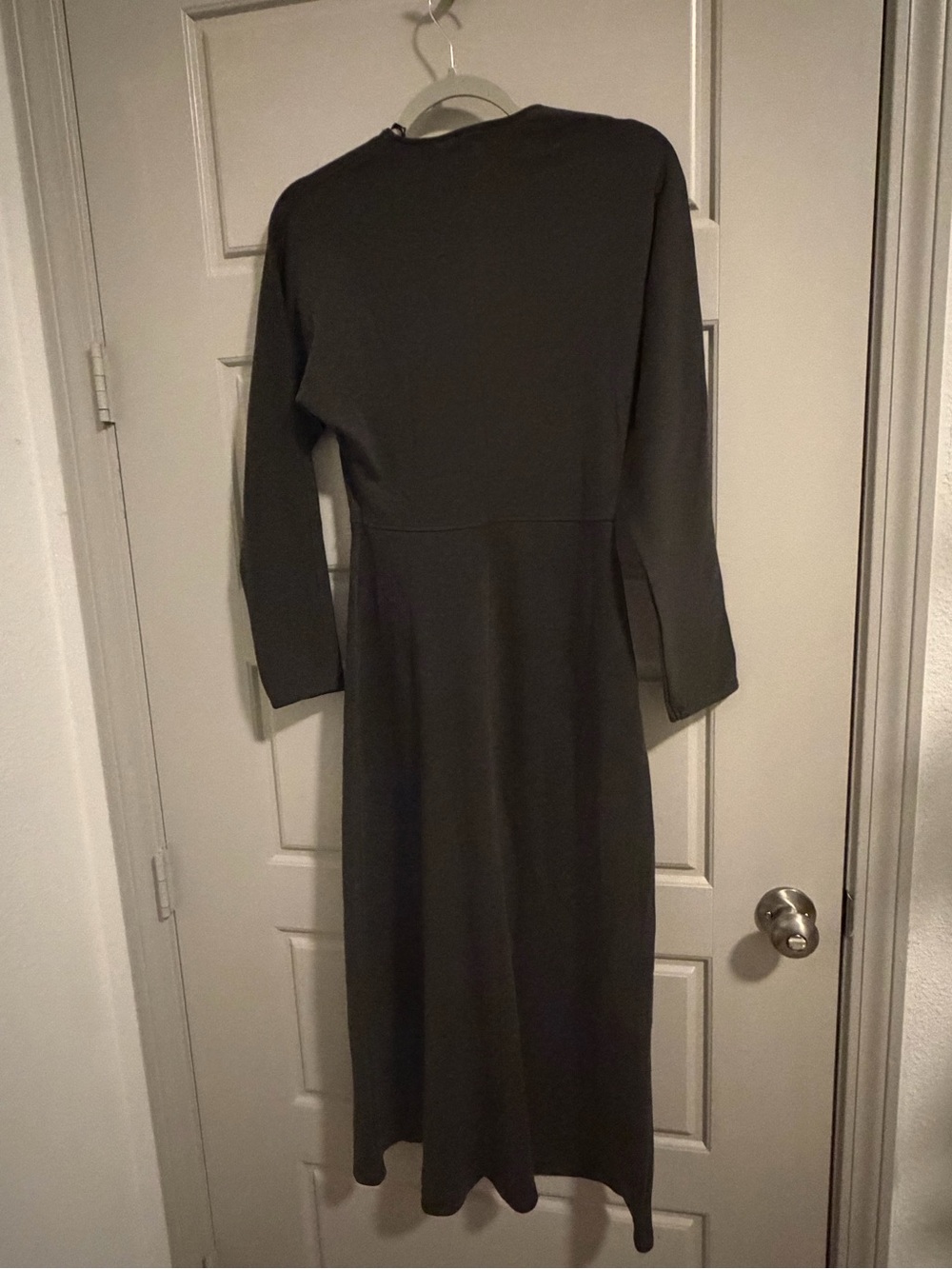 Zara Long Sleeve Midi Dress in Grey